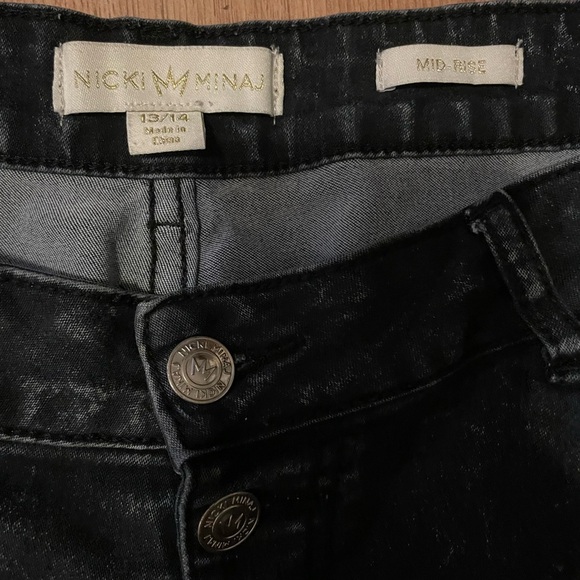Nicki Minaj Black Denim Jeans size 13/14 EUC - Picture 3 of 7